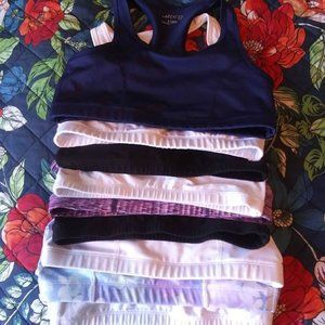 Lot of 9 Girls Sports Bras 12-14 Large